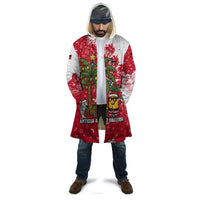 Antigua and Barbuda Christmas Cloak with Santa Pineapple Palm Tree Parrot and Gift Design - Wonder Print Shop