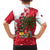 Antigua and Barbuda Christmas Family Matching Off The Shoulder Long Sleeve Dress and Hawaiian Shirt with Santa Pineapple Palm Tree Parrot and Gift Design - Wonder Print Shop