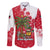 Antigua and Barbuda Christmas Family Matching Off The Shoulder Long Sleeve Dress and Hawaiian Shirt with Santa Pineapple Palm Tree Parrot and Gift Design - Wonder Print Shop