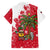 Antigua and Barbuda Christmas Family Matching Off Shoulder Maxi Dress and Hawaiian Shirt with Santa Pineapple Palm Tree Parrot and Gift Design - Wonder Print Shop