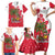 Antigua and Barbuda Christmas Family Matching Short Sleeve Bodycon Dress and Hawaiian Shirt with Santa Pineapple Palm Tree Parrot and Gift Design - Wonder Print Shop