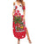 Antigua and Barbuda Christmas Family Matching Summer Maxi Dress and Hawaiian Shirt with Santa Pineapple Palm Tree Parrot and Gift Design - Wonder Print Shop