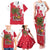 Antigua and Barbuda Christmas Family Matching Tank Maxi Dress and Hawaiian Shirt with Santa Pineapple Palm Tree Parrot and Gift Design - Wonder Print Shop