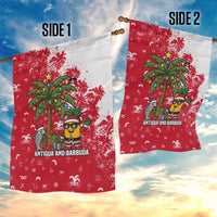 Antigua and Barbuda Christmas Garden Flag with Santa Pineapple Palm Tree Parrot and Gift Design - Wonder Print Shop
