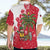 Antigua and Barbuda Christmas Hawaiian Shirt with Santa Pineapple Palm Tree Parrot and Gift Design - Wonder Print Shop