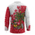 Antigua and Barbuda Christmas Hockey Jersey with Santa Pineapple Palm Tree Parrot and Gift Design - Wonder Print Shop