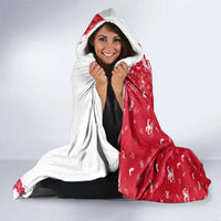 Antigua and Barbuda Christmas Hooded Blanket with Santa Pineapple Palm Tree Parrot and Gift Design - Wonder Print Shop