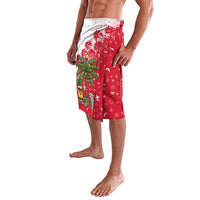 Antigua and Barbuda Christmas Lavalava with Santa Pineapple Palm Tree Parrot and Gift Design - Wonder Print Shop