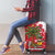 Antigua and Barbuda Christmas Luggage Cover with Santa Pineapple Palm Tree Parrot and Gift Design - Wonder Print Shop