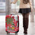 Antigua and Barbuda Christmas Luggage Cover with Santa Pineapple Palm Tree Parrot and Gift Design - Wonder Print Shop