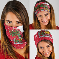Antigua and Barbuda Christmas Neck Gaiter with Santa Pineapple Palm Tree Parrot and Gift Design - Wonder Print Shop