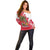 Antigua and Barbuda Christmas Off Shoulder Sweater with Santa Pineapple Palm Tree Parrot and Gift Design - Wonder Print Shop