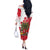 Antigua and Barbuda Christmas Off The Shoulder Long Sleeve Dress with Santa Pineapple Palm Tree Parrot and Gift Design - Wonder Print Shop