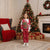 Antigua and Barbuda Christmas Pajama Set with Santa Pineapple Palm Tree Parrot and Gift Design - Wonder Print Shop