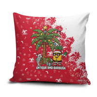Antigua and Barbuda Christmas Pillow Cover with Santa Pineapple Palm Tree Parrot and Gift Design - Wonder Print Shop