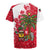 Antigua and Barbuda Christmas Rugby Jersey with Santa Pineapple Palm Tree Parrot and Gift Design - Wonder Print Shop