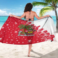 Antigua and Barbuda Christmas Sarong with Santa Pineapple Palm Tree Parrot and Gift Design - Wonder Print Shop