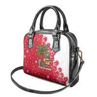 Antigua and Barbuda Christmas Shoulder Handbag with Santa Pineapple Palm Tree Parrot and Gift Design - Wonder Print Shop