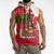 Antigua and Barbuda Christmas Sleeveless Hoodie with Santa Pineapple Palm Tree Parrot and Gift Design - Wonder Print Shop