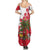 Antigua and Barbuda Christmas Summer Maxi Dress with Santa Pineapple Palm Tree Parrot and Gift Design - Wonder Print Shop