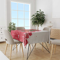 Antigua and Barbuda Christmas Tablecloth with Santa Pineapple Palm Tree Parrot and Gift Design - Wonder Print Shop