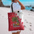 Antigua and Barbuda Christmas Tote Bag with Santa Pineapple Palm Tree Parrot and Gift Design - Wonder Print Shop