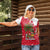 Antigua and Barbuda Christmas Women Polo Shirt with Santa Pineapple Palm Tree Parrot and Gift Design - Wonder Print Shop