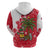 Antigua and Barbuda Christmas Zip Hoodie with Santa Pineapple Palm Tree Parrot and Gift Design - Wonder Print Shop
