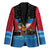 Antigua and Barbuda Christmas Blazer with Santa Sailboat Island Flag and Tropical Gift Design - Wonder Print Shop