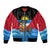 Antigua and Barbuda Christmas Bomber Jacket with Santa Sailboat Island Flag and Tropical Gift Design - Wonder Print Shop