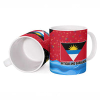 Antigua and Barbuda Christmas Ceramic Mug with Santa Sailboat Island Flag and Tropical Gift Design - Wonder Print Shop