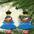 Antigua and Barbuda Christmas Ceramic Ornament with Santa Sailboat Island Flag and Tropical Gift Design - Wonder Print Shop