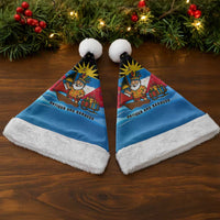 Antigua and Barbuda Christmas Santa Hat with Santa Sailboat Island Flag and Tropical Gift Design - Wonder Print Shop