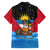Antigua and Barbuda Christmas Family Matching Off Shoulder Maxi Dress and Hawaiian Shirt with Santa Sailboat Island Flag and Tropical Gift Design - Wonder Print Shop
