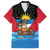 Antigua and Barbuda Christmas Family Matching Short Sleeve Bodycon Dress and Hawaiian Shirt with Santa Sailboat Island Flag and Tropical Gift Design - Wonder Print Shop