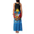 Antigua and Barbuda Christmas Family Matching Tank Maxi Dress and Hawaiian Shirt with Santa Sailboat Island Flag and Tropical Gift Design - Wonder Print Shop