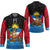 Antigua and Barbuda Christmas Hockey Jersey with Santa Sailboat Island Flag and Tropical Gift Design - Wonder Print Shop