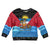 Antigua and Barbuda Christmas Kid Ugly Christmas Sweater with Santa Sailboat Island Flag and Tropical Gift Design - Wonder Print Shop