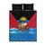 Antigua and Barbuda Christmas Quilt Bed Set with Santa Sailboat Island Flag and Tropical Gift Design - Wonder Print Shop