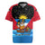 Antigua and Barbuda Christmas Rugby Jersey with Santa Sailboat Island Flag and Tropical Gift Design - Wonder Print Shop
