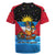Antigua and Barbuda Christmas Rugby Jersey with Santa Sailboat Island Flag and Tropical Gift Design - Wonder Print Shop