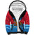 Antigua and Barbuda Christmas Sherpa Hoodie with Santa Sailboat Island Flag and Tropical Gift Design - Wonder Print Shop