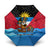 Antigua and Barbuda Christmas Umbrella with Santa Sailboat Island Flag and Tropical Gift Design - Wonder Print Shop