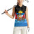 Antigua and Barbuda Christmas Women Sleeveless Polo Shirt with Santa Sailboat Island Flag and Tropical Gift Design - Wonder Print Shop