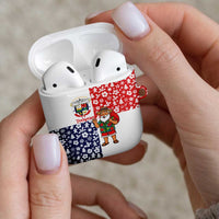 Panama Christmas AirPods Case with Tropical Santa National Coat of Arms and Festive Pattern Design - Wonder Print Shop
