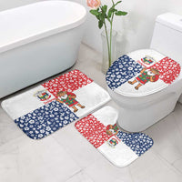 Panama Christmas Bathroom Set with Tropical Santa National Coat of Arms and Festive Pattern Design - Wonder Print Shop