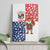 Panama Christmas Canvas Wall Art with Tropical Santa National Coat of Arms and Festive Pattern Design - Wonder Print Shop