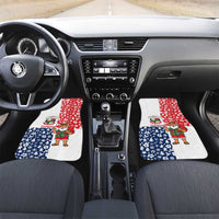 Panama Christmas Car Mats with Tropical Santa National Coat of Arms and Festive Pattern Design - Wonder Print Shop