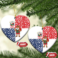 Panama Christmas Ceramic Ornament with Tropical Santa National Coat of Arms and Festive Pattern Design - Wonder Print Shop