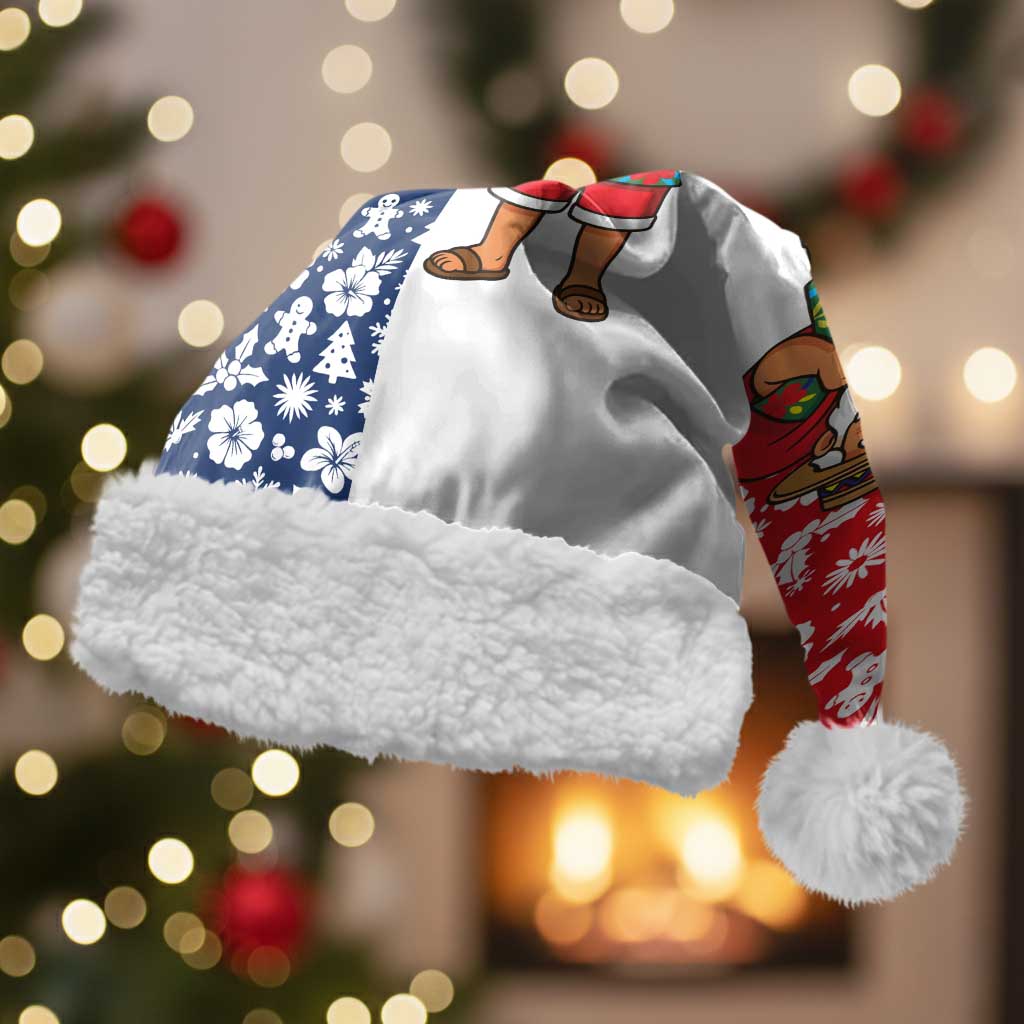 Panama Christmas Santa Hat with Tropical Santa National Coat of Arms and Festive Pattern Design - Wonder Print Shop